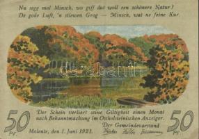 Német Birodalom / Weimari Köztársaság / Malente-Gremsmühlen 1921. 50Pf (4x) 4 klf db, teljes sor T:I...
