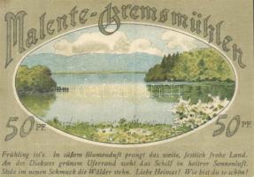 Német Birodalom / Weimari Köztársaság / Malente-Gremsmühlen 1921. 50Pf (4x) 4 klf db, teljes sor T:I...