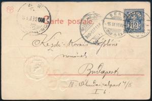 1900 Kézdi-Kovács László (1864-1942) festőművész, műkritikus saját kezűleg megírt képeslapja feleség...