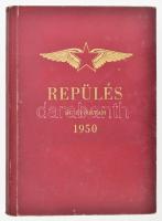 1950 Repülés folyóirat 1-24. szám. III. teljes évfolyam. Gazdag képanyaggal illusztrált. Korabeli aranyozott félvászon-kötésben,