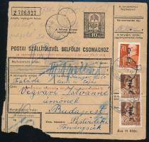 1946 (7. díjszabás) Csomagszállító 6 db bélyeggel