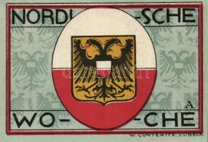 Német Birodalom / Weimari Köztársaság / Lübeck 1921. 50Pf (5x) 5 klf db, teljes sor T:I-