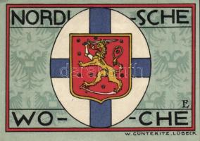 Német Birodalom / Weimari Köztársaság / Lübeck 1921. 50Pf (5x) 5 klf db, teljes sor T:I-