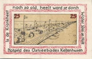 Német Birodalom / Weimari Köztársaság / Kellenhusen DN 25Pf + 50Pf + 75Pf + 100Pf 4 klf db, teljes s...