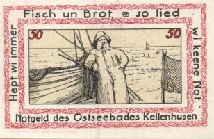 Német Birodalom / Weimari Köztársaság / Kellenhusen DN 25Pf + 50Pf + 75Pf + 100Pf 4 klf db, teljes s...