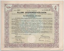 Budapest 1941. "4%-kal kamatozó állami nyereménykölcsön - államadóssági kötvény" 50P-ről (...