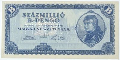 1946. 100.000.000BP "MINTA" perforációval T:AU Adamo P39