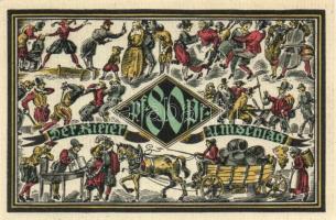 Német Birodalom / Weimari Köztársaság / Kiel 1921. 70Pf (2x) + 80Pf (2x) + 90Pf (2x)  6 klf db, telj...