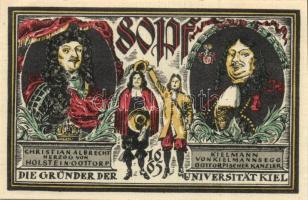 Német Birodalom / Weimari Köztársaság / Kiel 1921. 70Pf (2x) + 80Pf (2x) + 90Pf (2x)  6 klf db, telj...