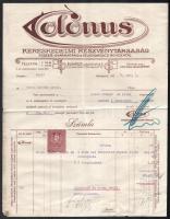 1928 Colonus Kereskedelmi R.T. fejléces számla