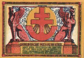 Német Birodalom / Weimari Köztársaság / Kiel 1921. 10Pf + 25Pf + 50Pf + 1M 4 klf db, teljes sor T:I-