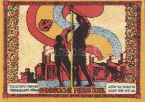 Német Birodalom / Weimari Köztársaság / Kiel 1921. 10Pf + 25Pf + 50Pf + 1M 4 klf db, teljes sor T:I-