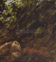 Keszegi Horváth László (?-?), működött a XX. sz. első felében-közepén: Hegyvidéki táj. Olaj, vászon....