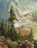 Keszegi Horváth László (?-?), működött a XX. sz. első felében-közepén: Hegyvidéki táj. Olaj, vászon....