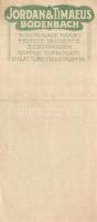 Jordan & Timaeus Bodenbach számolócédula