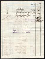 1932 Gellner Siegried Csokoládé és Cukorkagyár fejléces számla, kézzel írott