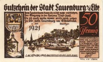 Német Birodalom / Weimari Köztársaság / Lauenburg DN 25Pf + 50Pf + 1M 3 klf db, teljes sor T:I