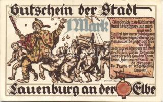 Német Birodalom / Weimari Köztársaság / Lauenburg DN 25Pf + 50Pf + 1M 3 klf db, teljes sor T:I