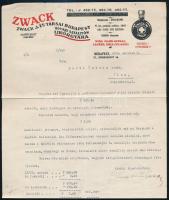 1928 Zwack J. és Társai Budapest Üzleti levél