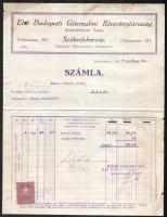 1927 Első Budapesti Gőzmalmi R.T., Székesfehérvár fejléces számla