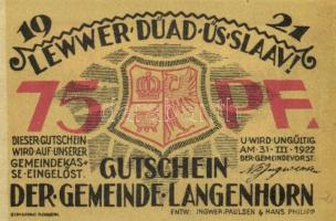 Német Birodalom / Weimari Köztársaság / Lauenhorn 1921. 50Pf + 75Pf + 1M 3 klf db, teljes sor T:I