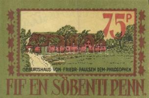 Német Birodalom / Weimari Köztársaság / Lauenhorn 1921. 50Pf + 75Pf + 1M 3 klf db, teljes sor T:I