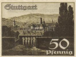 Német Birodalom / Weimari Köztársaság / Stuttgart 1921. 50Pf (4x) 4 klf db, teljes sor T:I