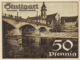 Német Birodalom / Weimari Köztársaság / Stuttgart 1921. 50Pf (4x) 4 klf db, teljes sor T:I