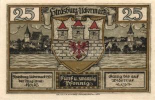Német Birodalom / Weimari Köztársaság / Strasburg 1921. 15Pf + 50Pf + 1M 3 klf db, teljes sor T:I