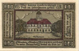 Német Birodalom / Weimari Köztársaság / Strasburg 1921. 15Pf + 50Pf + 1M 3 klf db, teljes sor T:I