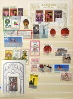 Bélyegzett NSZK gyűjtemény 1977-től, postatiszta magyar sorok, blokkok az 1990-es évekből + egyéb külföldi bélyegek 16 lapos A4 berakóban