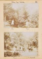 1896-1907 Budapest XII. kerület, Széchenyi-hegyi villa kertjében készült fotók, 21 db, vegyes méretb...