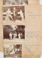 1896-1907 Budapest XII. kerület, Széchenyi-hegyi villa kertjében készült fotók, 21 db, vegyes méretb...