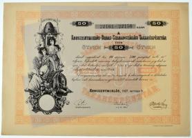 Kunszentmiklós 1926. "Kunszentmiklós-Dabas-Szabadszállási Takarékpénztár" részvénye 10P-rő...