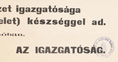 1899-1900 A Színművészeti Akadémia beíratkozásra felszólító plakátja hajtva 43x67 cm