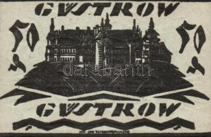 Német Birodalom / Weimari Köztársaság / Güstrov 1922. 50Pf (3x) + 75Pf (3x) + 100Pf (3x) 9 klf db, teljes sor T:I