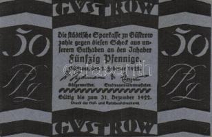 Német Birodalom / Weimari Köztársaság / Güstrov 1922. 50Pf (3x) + 75Pf (3x) + 100Pf (3x) 9 klf db, t...