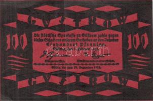 Német Birodalom / Weimari Köztársaság / Güstrov 1922. 50Pf (3x) + 75Pf (3x) + 100Pf (3x) 9 klf db, t...