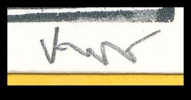 König (Kőnig) Róbert (1951-2014): Áldott karácsonyt, békés új évet kívánnak Dr. Horváthék. Fametszet...