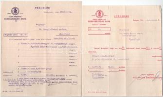 1941-1942. 29db részvény kifizetésről szóló értesítő T:F