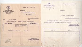 1941-1942. 29db részvény kifizetésről szóló értesítő T:F