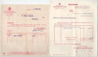 1941-1942. 29db részvény kifizetésről szóló értesítő T:F