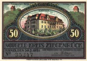 Német Birodalom / Weimari Köztársaság / Ziegenrück 1921. 50Pf (6x) 6 klf db, teljes sor T:I