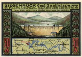 Német Birodalom / Weimari Köztársaság / Ziegenrück 1921. 50Pf (6x) 6 klf db, teljes sor T:I