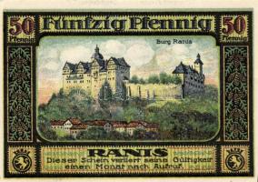 Német Birodalom / Weimari Köztársaság / Ziegenrück 1921. 50Pf (6x) 6 klf db, teljes sor T:I