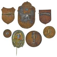 ~1930-1940. 7db klf vallási, dalárda és iskolajelvény, közte zománcozottak és jelzettek is T:XF-F kö...