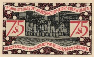 Német Birodalom / Weimari Köztársaság / Zeulenroda 1921. 50Pf (5x) + 75Pf (5x) 10 klf db, teljes sor...