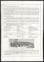 cca 1890 Budapesti Magyar Királyi Állami Gépgyár. Gőzüzemű úthengerlők képes bemutató nyomtatvány 4 ...