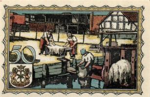 Német Birodalom / Weimari Köztársaság / Kirchhain 1921. 25Pf + 50Pf + 75Pf 3 klf db, teljes sor T:I