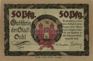 Német Birodalom / Weimari Köztársaság / Suhl DN 50Pf (4x) 4 klf db, teljes sor T:I